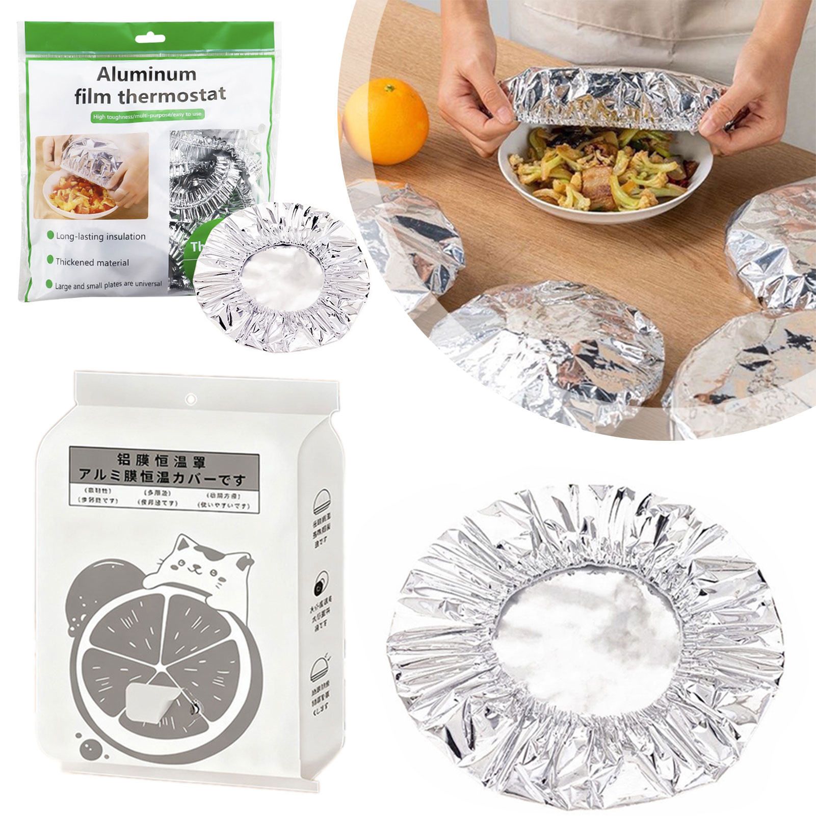 Camping Cooking Meals - 食品断熱カバー、アルミホイル食品カバー、キッチン鮮度保持断熱防塵食品皿カバー、バーベキューキャンプピクニック用