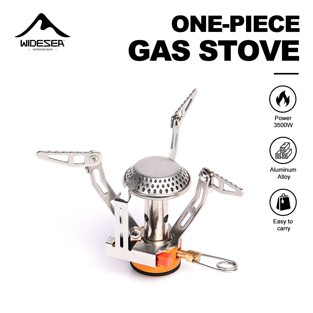 Camping Cooking Easy - Widesea ワンピースガスストーブ 3500W アルミニウム合金 ポータブルキャンプストーブ 持ち運びが簡単