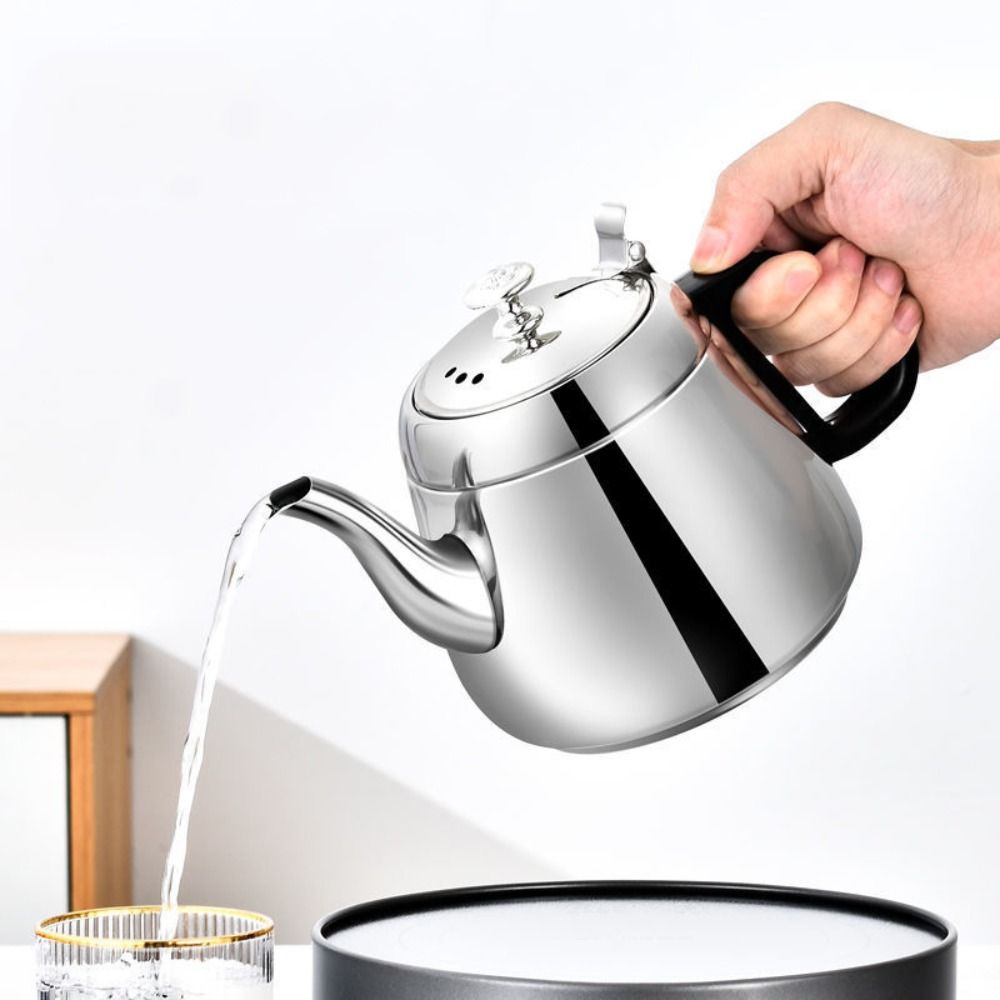 Camping Cooking Kettle - フィルター付きステンレス製ティーポット 軽量で持ち運びやすいケトル 落下防止 1.2L/1.5L/2L ウォーターストーブ キャンプ用