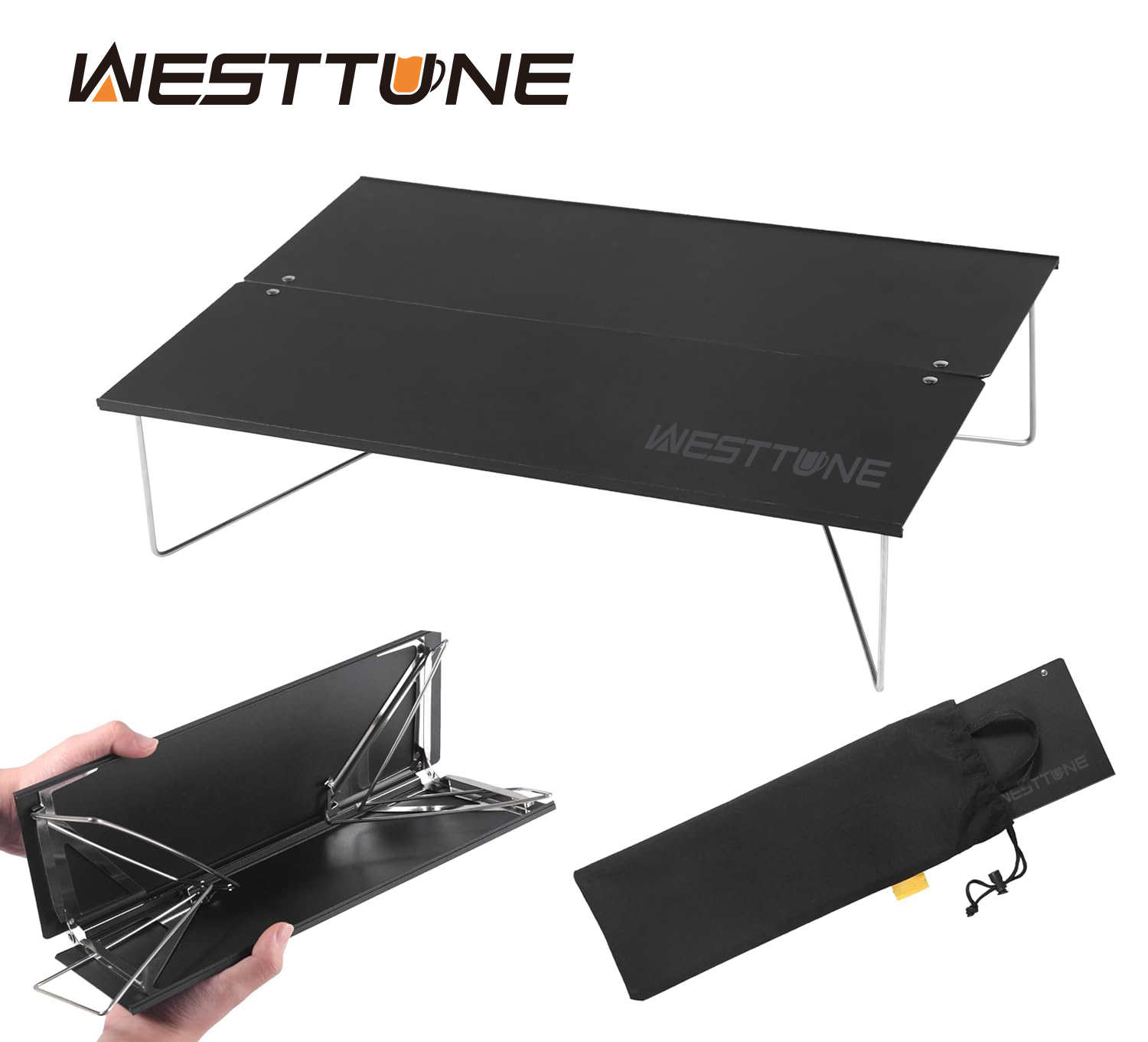 Camping Cooking Table - Westtune-ミニポータブルキャンプテーブル,超軽量折りたたみテントテーブル,アルミニウム合金,折りたたみ式屋外ハイキングテーブル