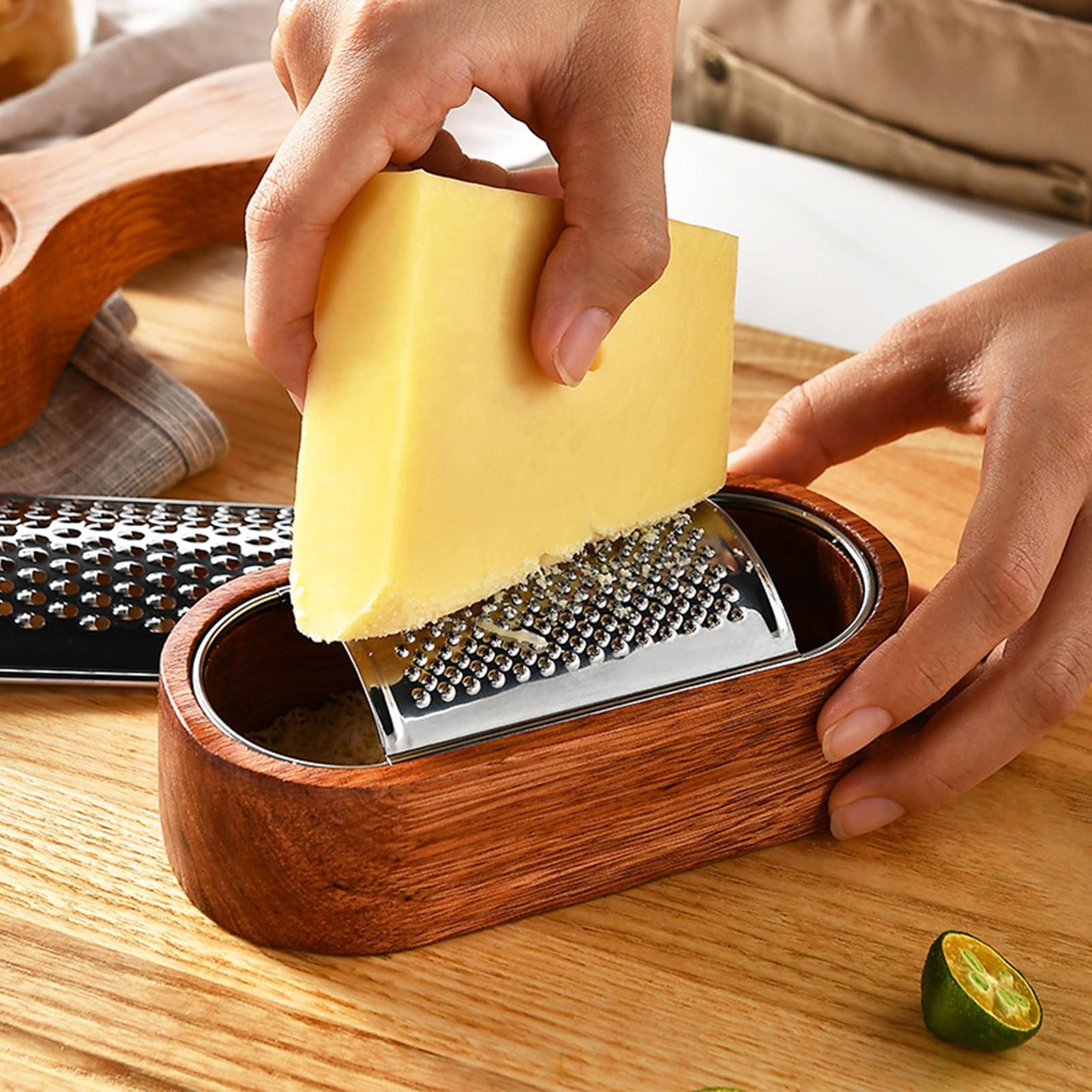 Camping Cooking Meals - チーズグレーター キッチンシュレッダーガジェット 木製容器付き チーズシュレッダー 家庭料理の食事準備 サラダ作り