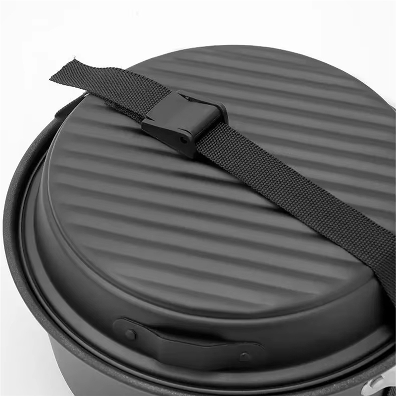 Camping Cooking Easy - ABJO-5ピースノンスティックキャンプ調理器具セットケトル付き、屋外での調理やキャンプの冒険に最適、お手入れ簡単