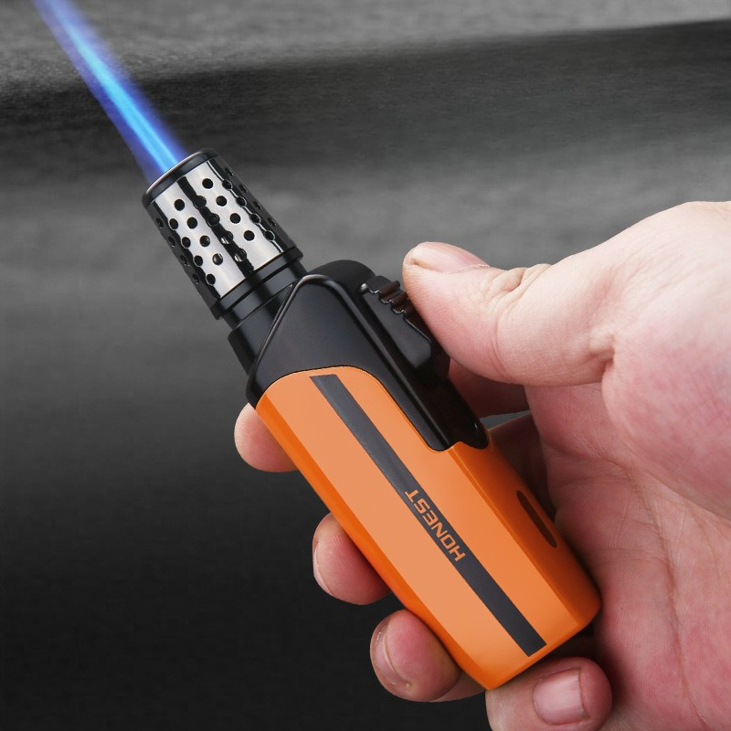 Camping Cooking With Gas - 2026 HONEST 防風直噴ガスライター バーベキュー、ベーキング、葉巻点火、アウトドアキャンプ用点火具、携帯ツール、ノベルティ