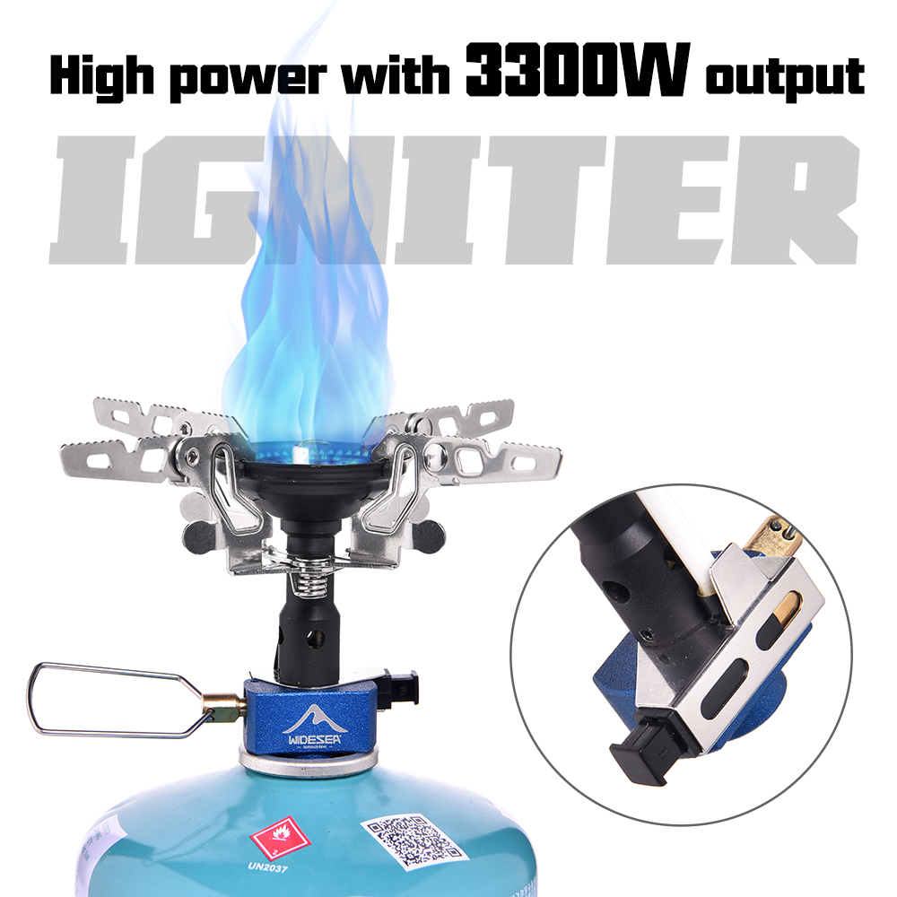 Camping Cooking Gas Stove - 屋外キャンプ用ガスバーナー アウトドアストーブ 3300W イグナイター付き キャンプ用品 ポータブル