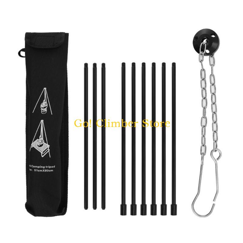 Q84C キャンプクッキングハンガー 収納袋付き 吊り下げキ - Camping Cooking Tripod のレビューと価格