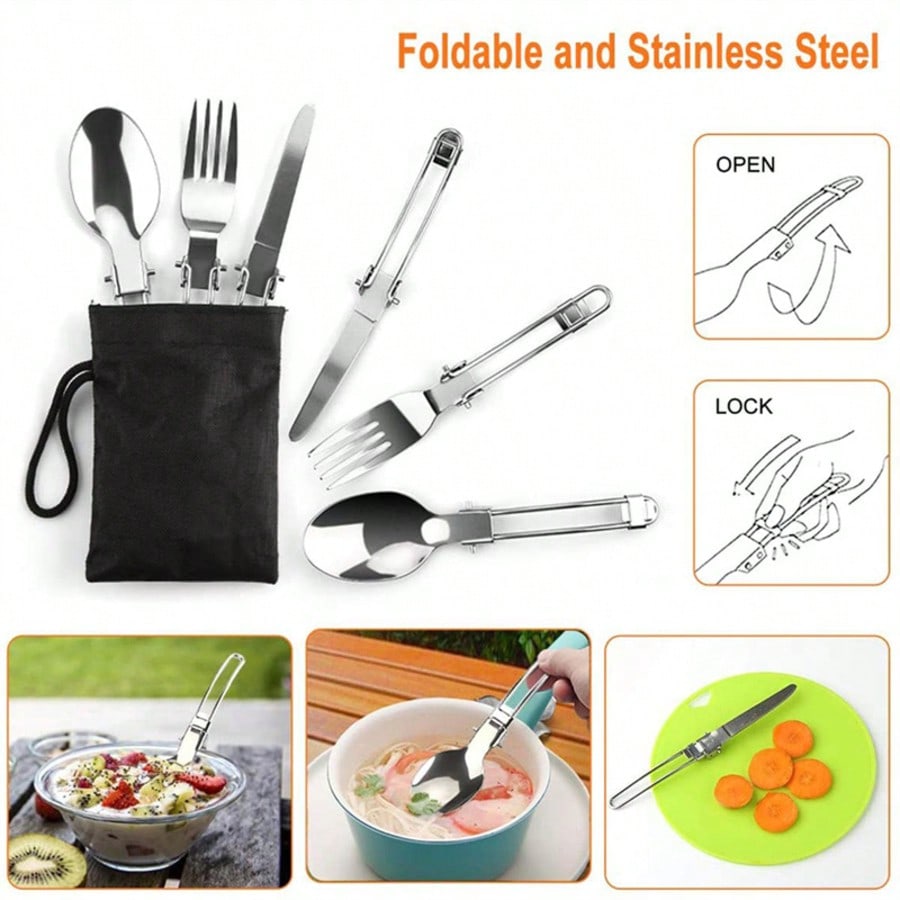 14点セットのキャンプ用調理器具セット、ノンスティック加工の - Camping Cooking Set 2 Person のレビューと価格