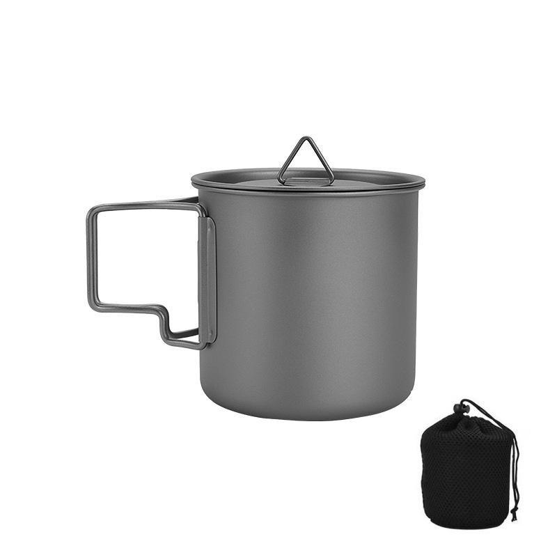 折りたたみハンドル付きチタン製キャンプマグ 軽量ポータブルア - Camping Cooking Mesh のレビューと価格