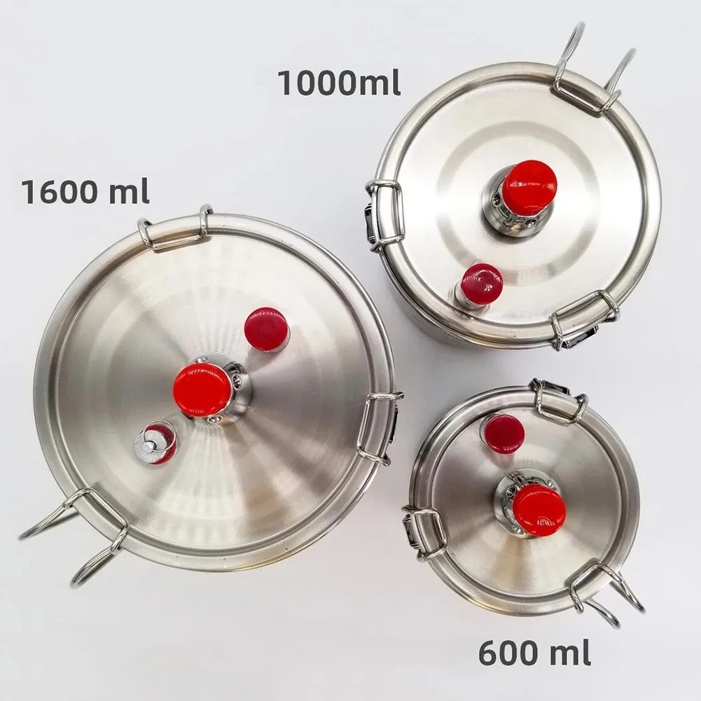 超軽量ミニ圧力鍋 304ステンレス鋼 折りたたみハンドル付き - Camping Cooking Kettle のレビューと価格
