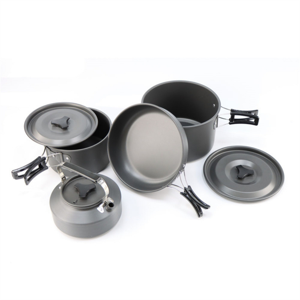 軽量アルミ合金製アウトドアキャンプクッキングセット 大型2- - Camping Cooking Easy のレビューと価格
