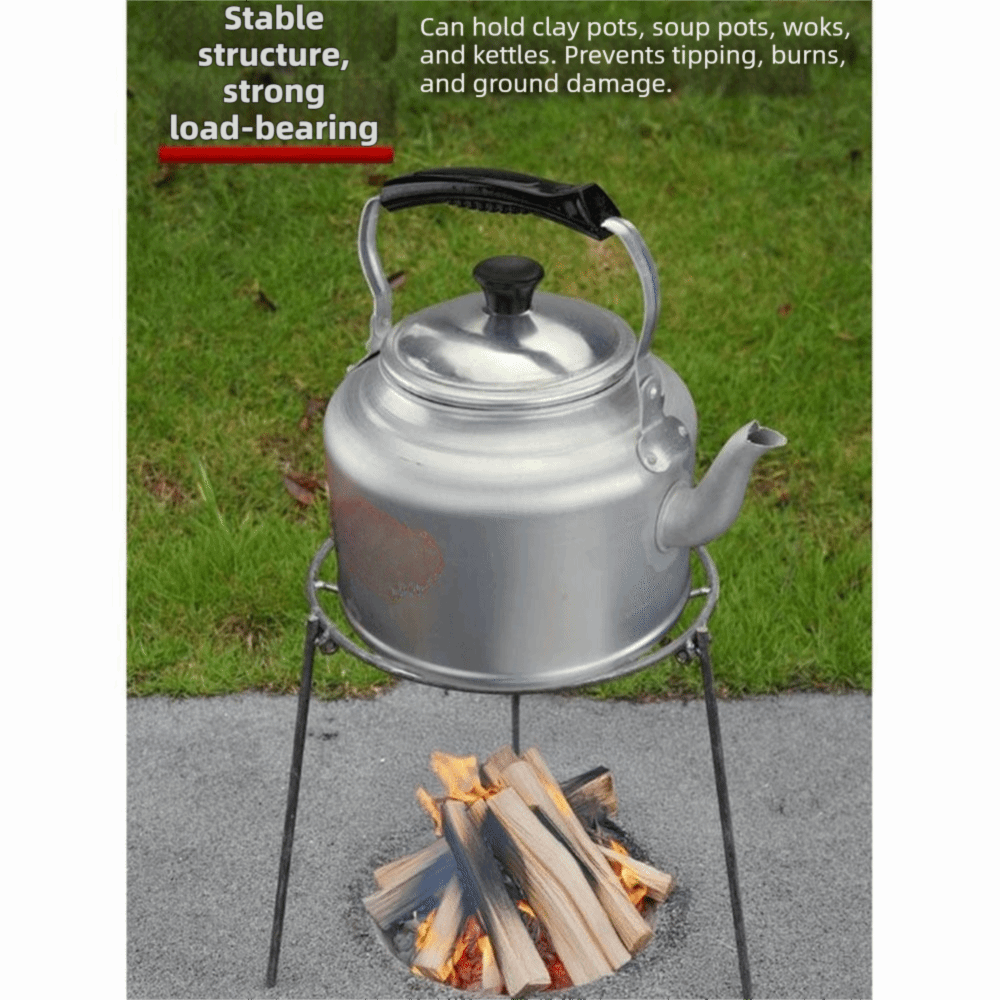 折りたたみ式キャンプ焚き火台三脚ヘビーデューティー強化スチー - Camping Cooking Tripod のレビューと価格