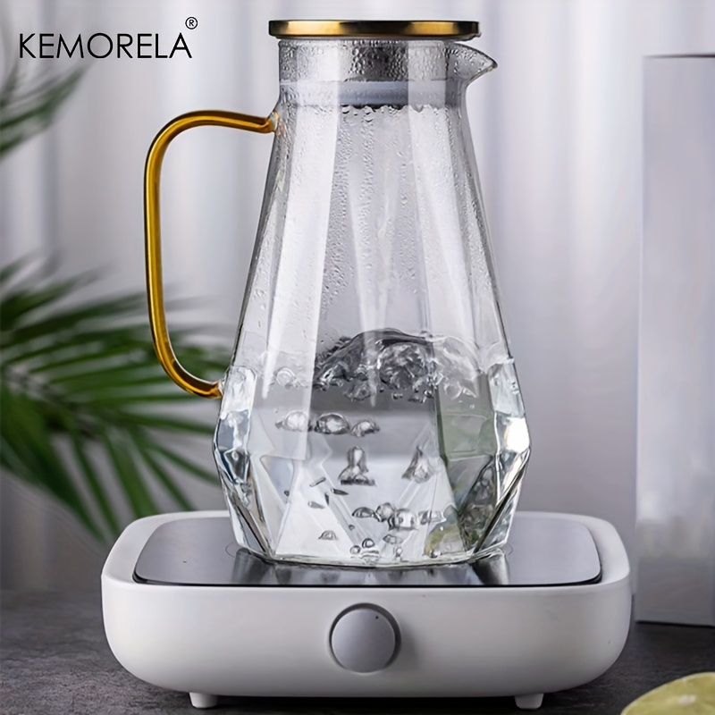 1 個ダイヤモンドテクスチャガラスティーポットセット温冷水ケ - Camping Cooking Kettle のレビューと価格