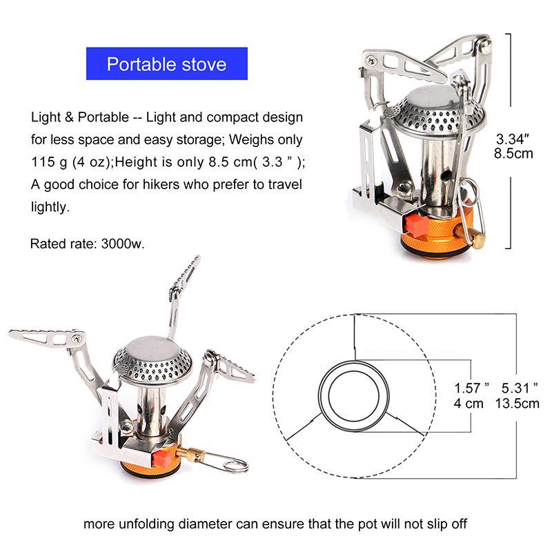 Widesea ワンピースガスストーブ 3500W アルミニ - Camping Cooking Easy のレビューと価格
