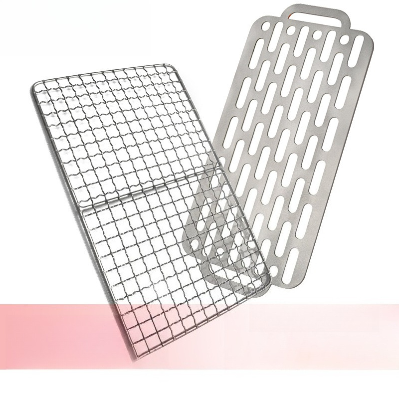 純チタングリルメッシュ 屋外バーベキューピクニック用 再利用 - Camping Cooking Mesh のレビューと価格
