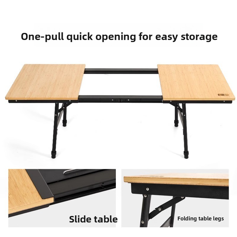 アルミ製IGTキャンプテーブル、高さ調節可能な折りたたみピク - Camping Cooking Table のレビューと価格