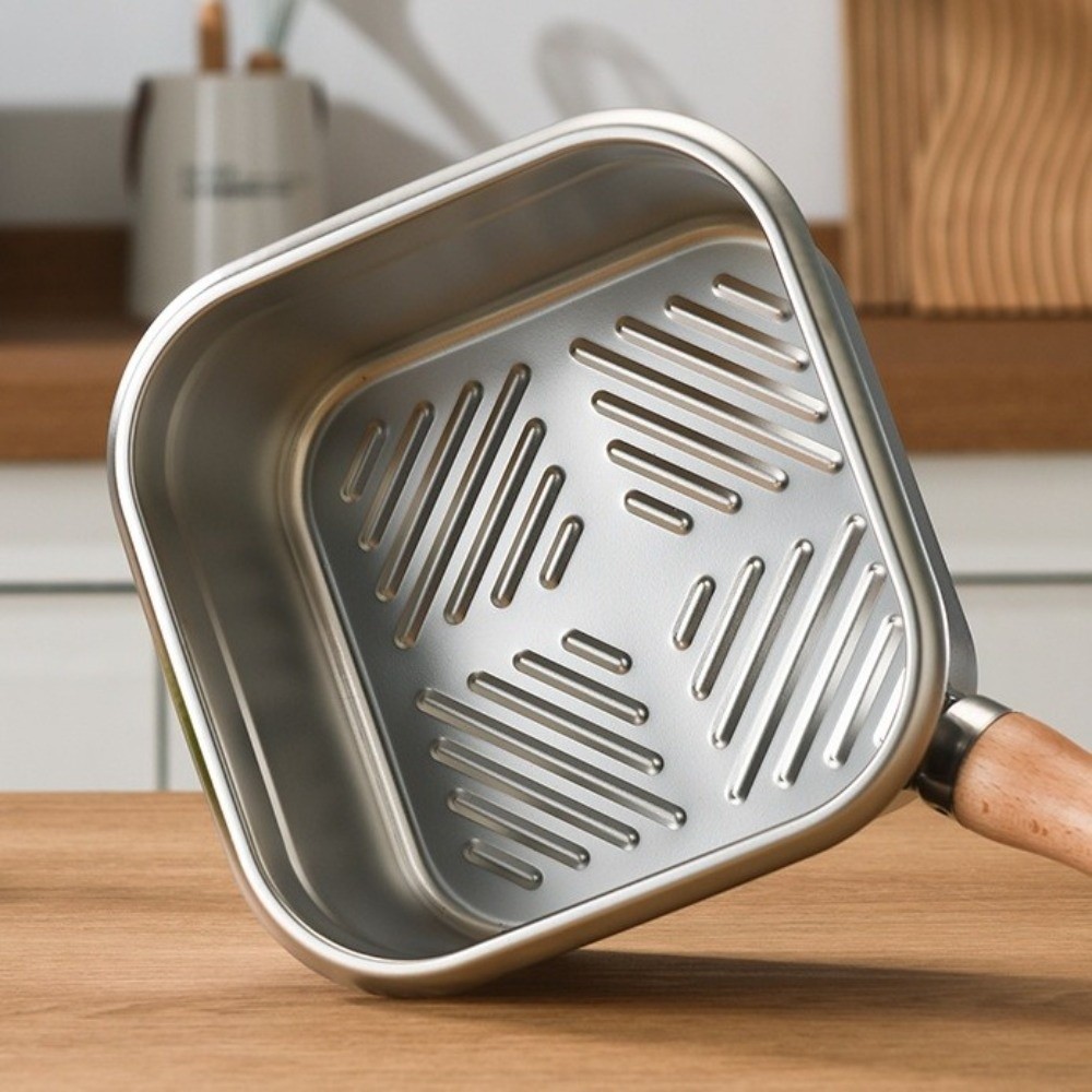 ポータブルステンレス鋼フライパン正方形ノンスティック調理鍋バ - Camping Cooking Kettle のレビューと価格