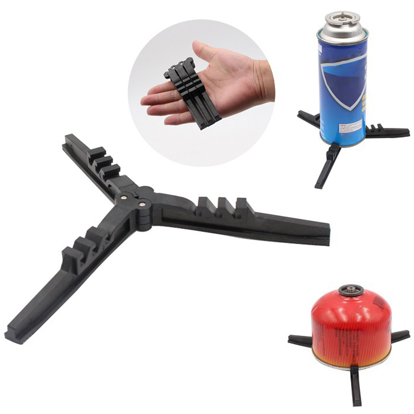 アウトドアキャンプ用ガスボンベストーブベースホルダーカートリ - Camping Cooking Tripod のレビューと価格