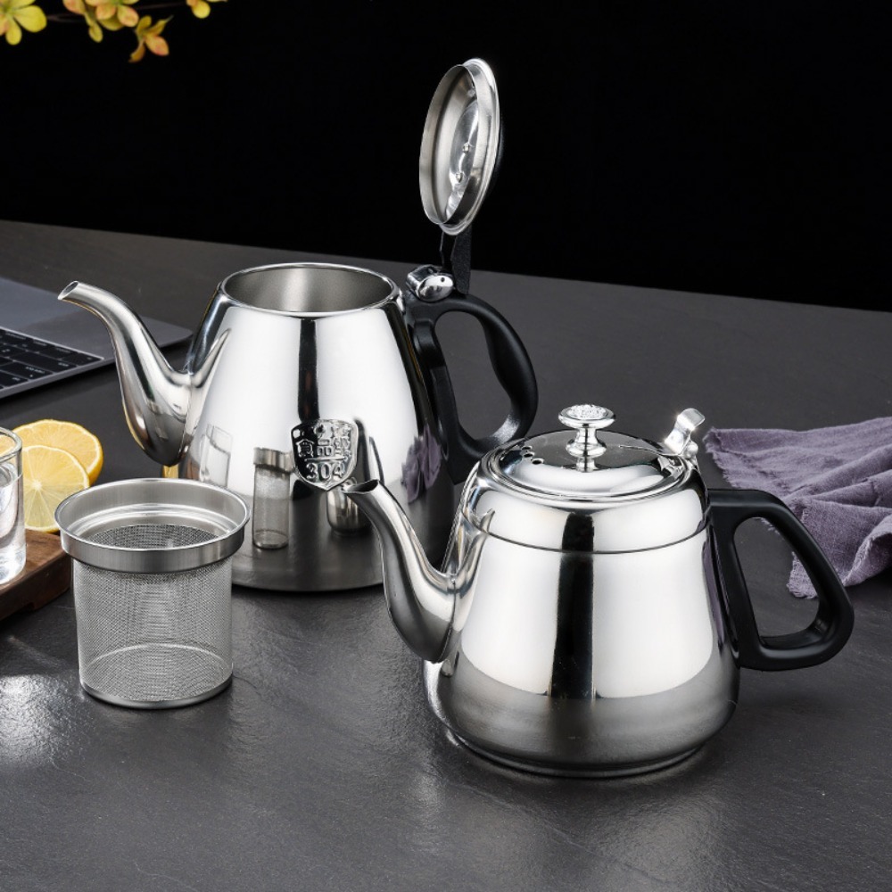 フィルター付きステンレス製ティーポット 軽量で持ち運びやすい - Camping Cooking Kettle のレビューと価格