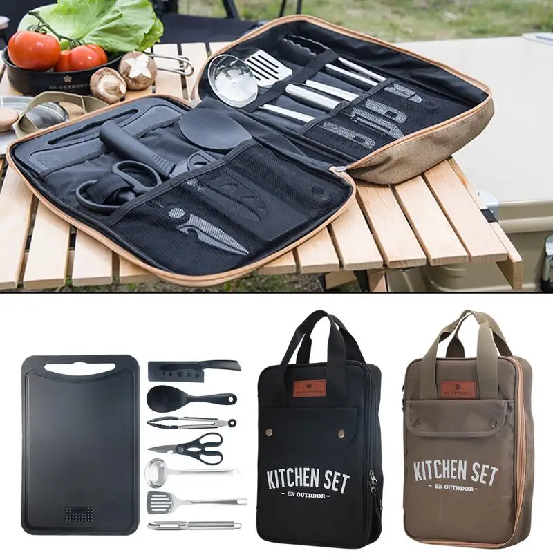 8点セット キャンプキッチン調理器具セット ポータブル屋外旅 - Camping Cooking Trangia のレビューと価格