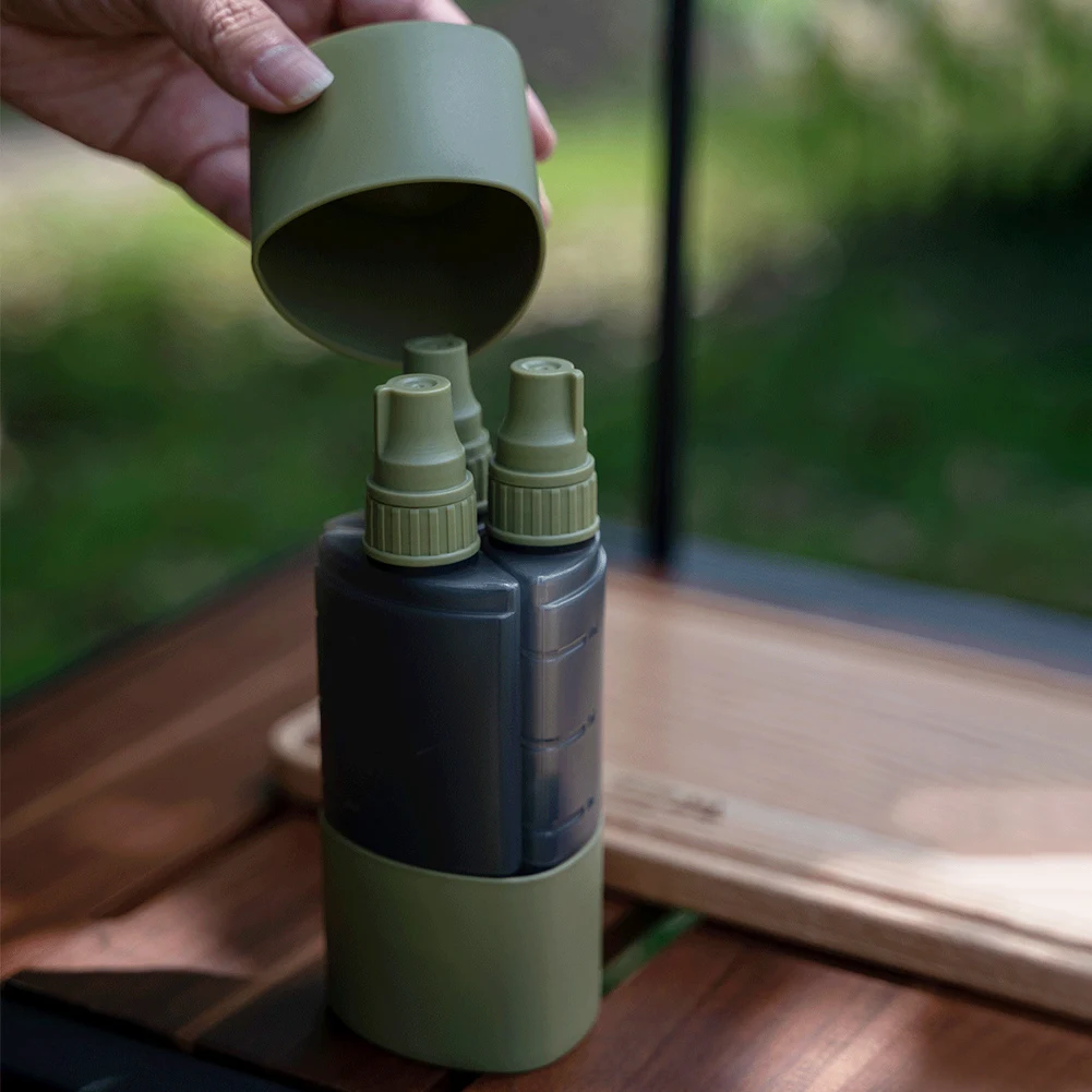 3 で 1 屋外キャンプ調味料ディスペンサーボトルバーベキュ - Camping Cooking Trangia のレビューと価格
