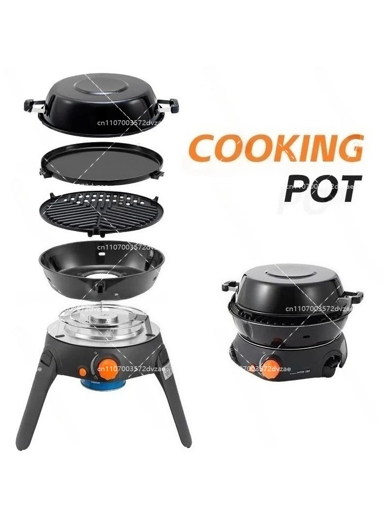 屋外多機能ガスストーブ キャンプBBQグリル 6個セット 折 - Camping Cooking Gas Stove のレビューと価格