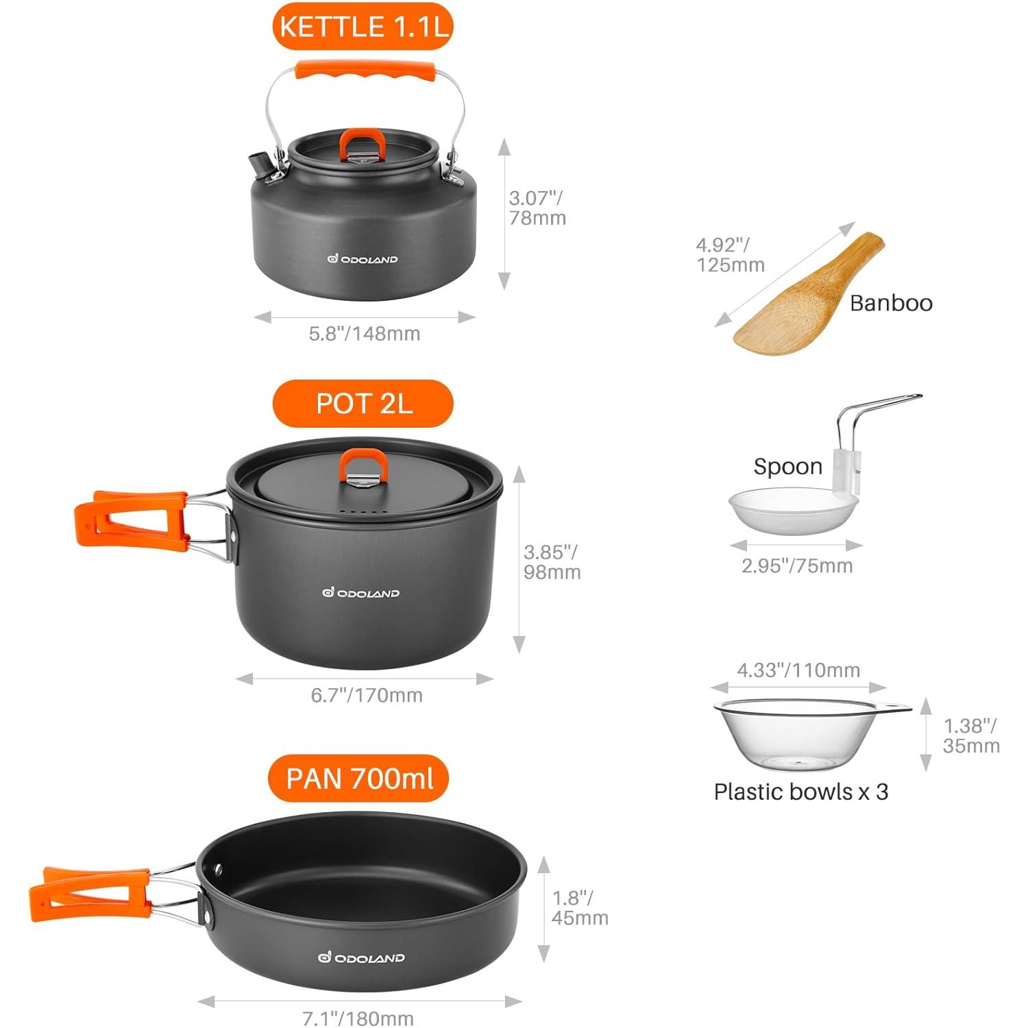 オドランド キャンプ用調理器具10点セット キャンプ用鍋とフ - Camping Cooking Trangia のレビューと価格