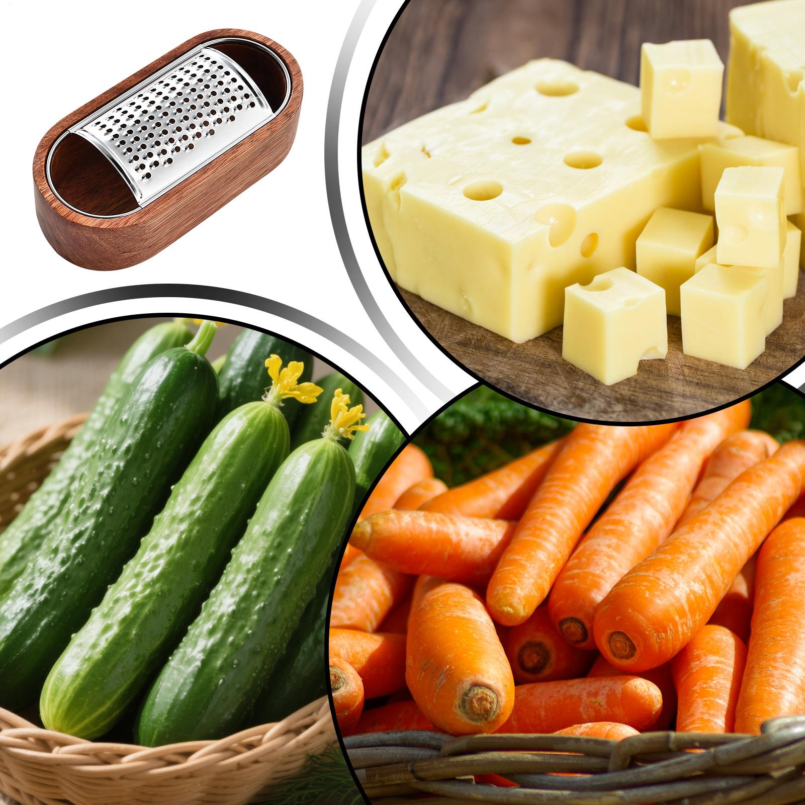 チーズグレーター キッチンシュレッダーガジェット 木製容器付 - Camping Cooking Meals のレビューと価格