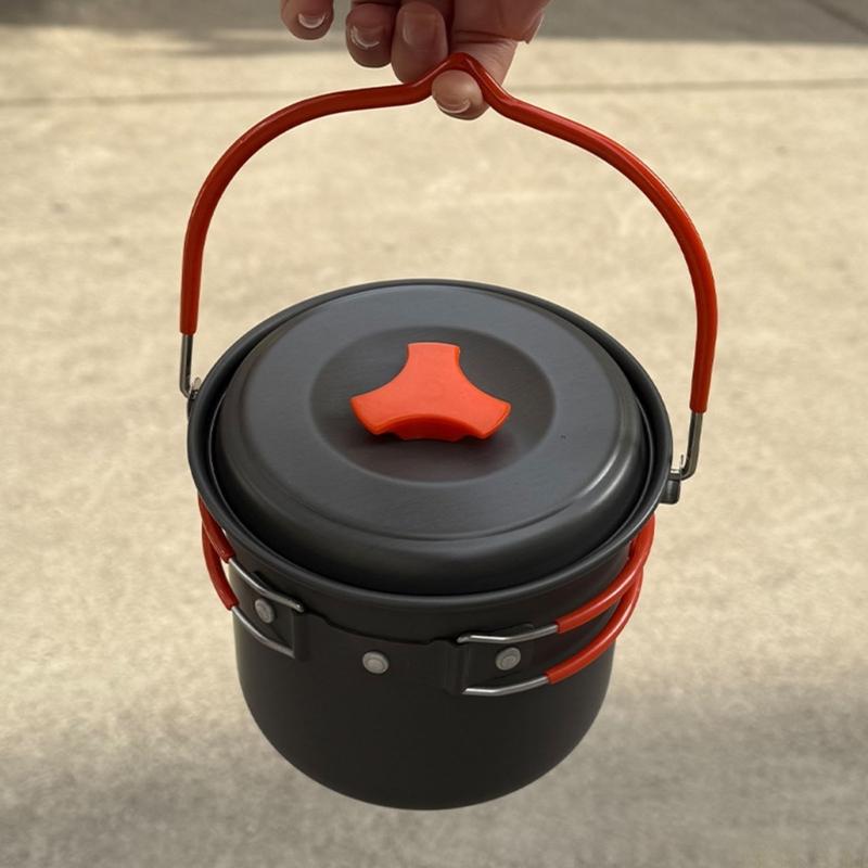U2JB 1.4L キャンプ調理器具ハードアルミニウムポット - Camping Cooking Meals のレビューと価格