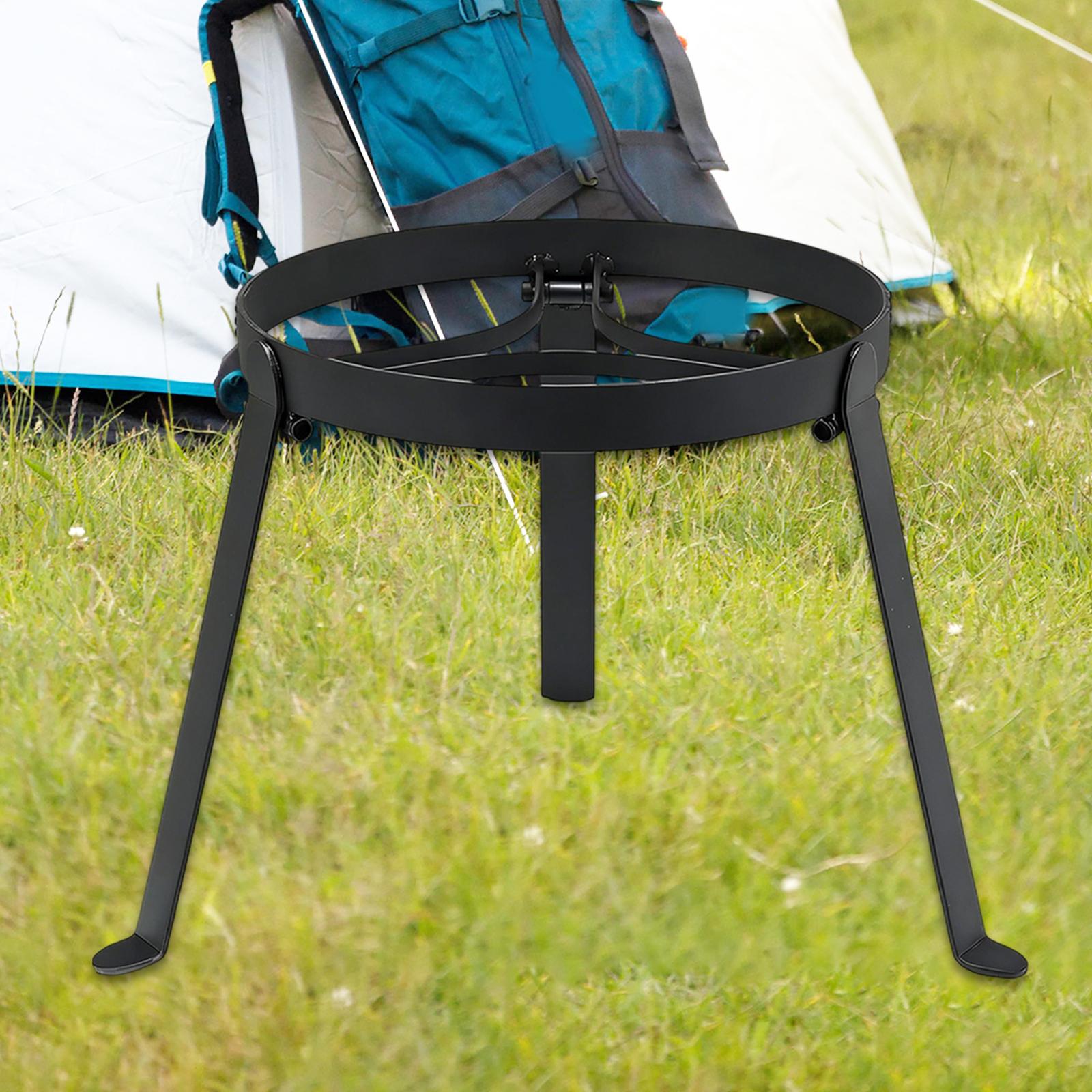 折りたたみ式キャンプファイヤー用三脚鉄製ポータブルグリルスタ - Camping Cooking Tripod のレビューと価格