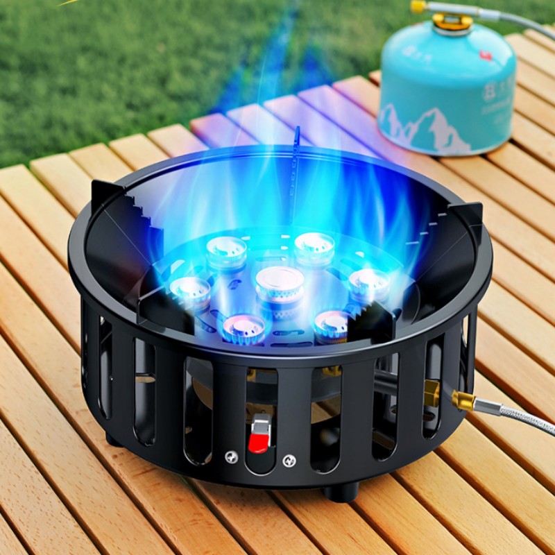 高出力7芯21000Wポータブルキャンプストーブ、強風対応屋 - Camping Cooking Gas Stove のレビューと価格