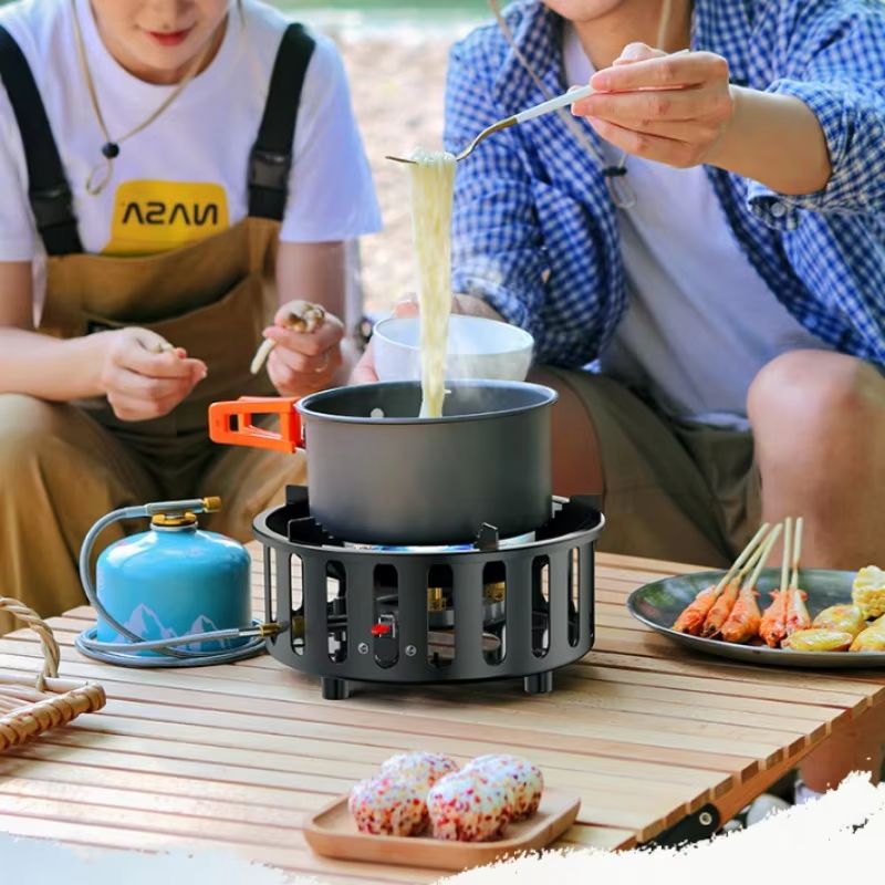 高出力7芯21000Wポータブルキャンプストーブ、強風対応屋 - Camping Cooking Gas Stove のレビューと価格