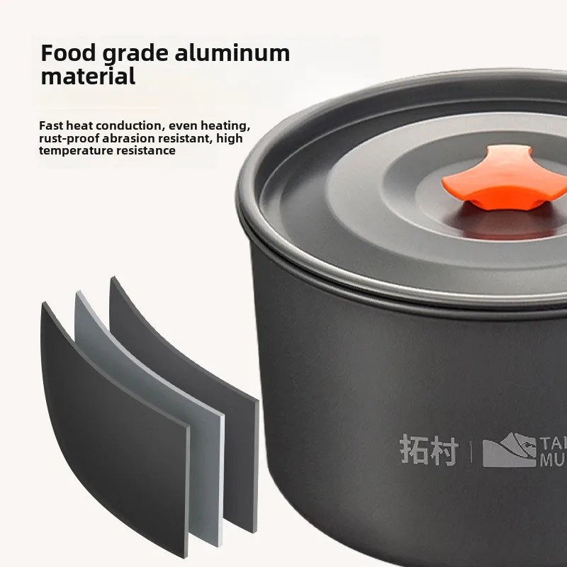 キャンプ用調理器具セット アウトドアクッキング 超軽量アルミ - Camping Cooking Kettle のレビューと価格