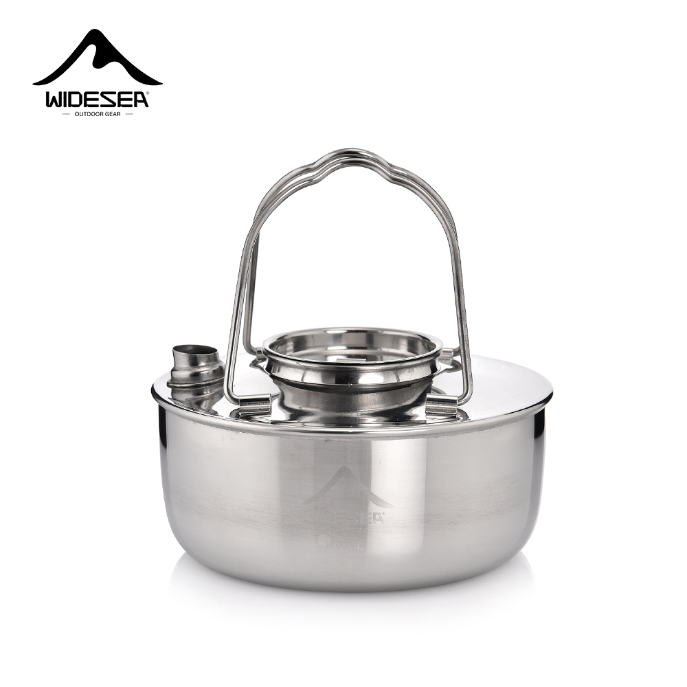 Wideea-ステンレス鋼のやかん、旅行の必需品、コーヒー調 - Camping Cooking Kettle のレビューと価格