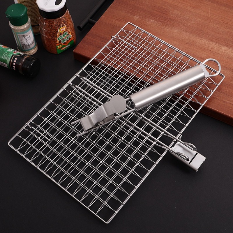 1 セットバーベキューネットバーベキューメッシュハンドル取り - Camping Cooking Mesh のレビューと価格