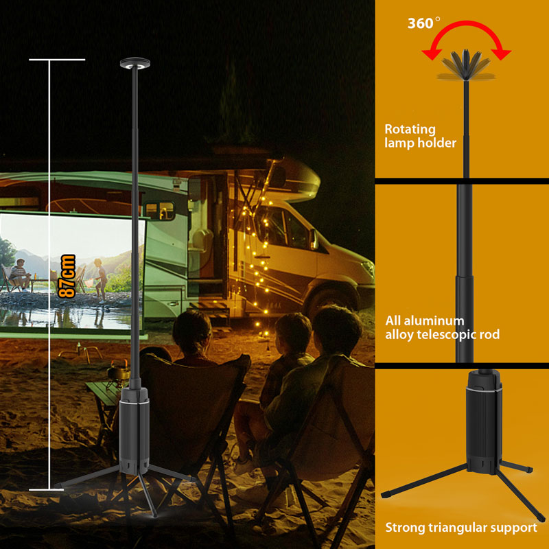 ポータブル伸縮式LEDワークライト、USB充電式、キャンプラ - Camping Cooking Tripod のレビューと価格