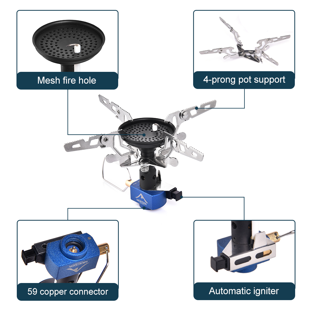 屋外キャンプ用ガスバーナー アウトドアストーブ 3300W  - Camping Cooking Gas Stove のレビューと価格