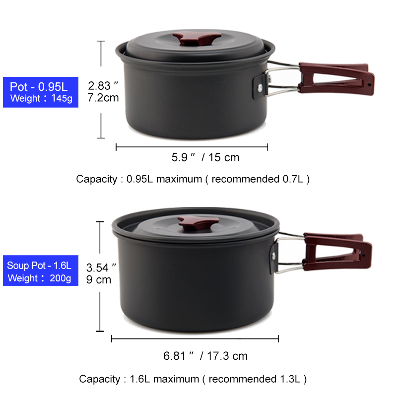 Widesea キャンプ調理器具セットアウトドアポット食器キ - Camping Cooking Trangia のレビューと価格