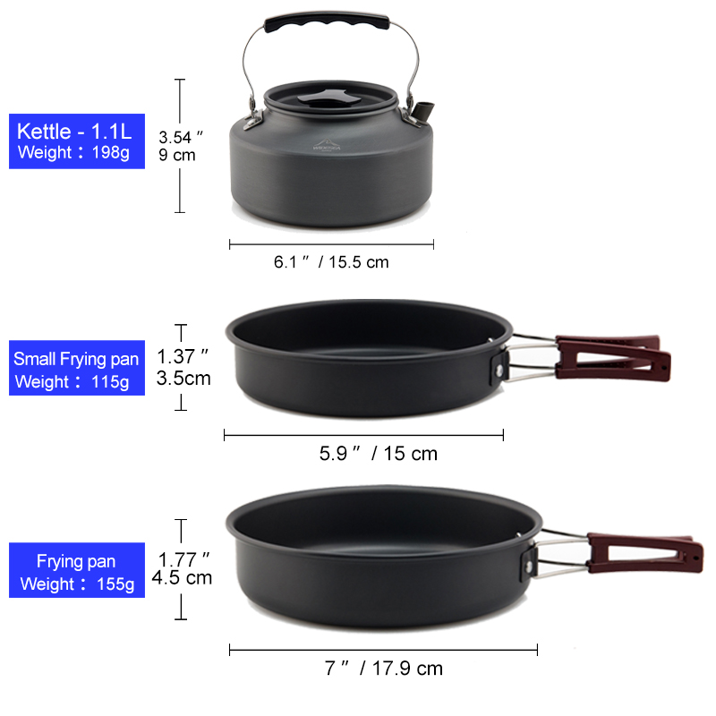 Widesea キャンプ調理器具セットアウトドアポット食器キ - Camping Cooking Trangia のレビューと価格