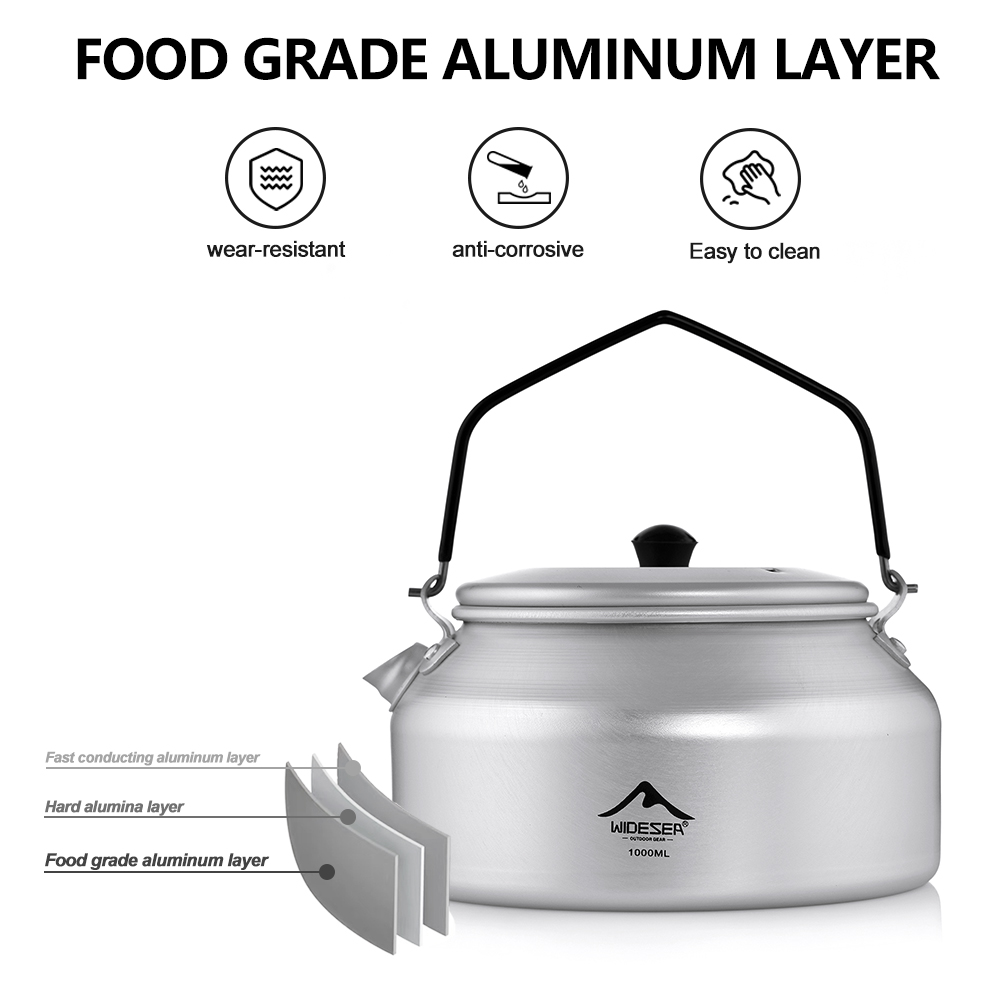 ワイドシー キャンプ アウトドア 1L ケトル 純アルミニウ - Camping Cooking Set 2 Person のレビューと価格