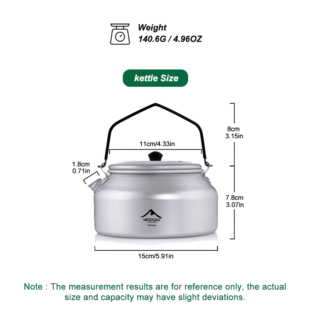 ワイドシー キャンプ アウトドア 1L ケトル 純アルミニウ - Camping Cooking Set 2 Person のレビューと価格