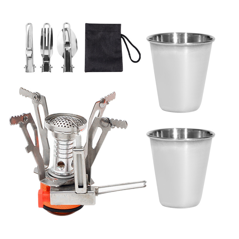 アウトドアキャンプ用調理器具セット 2～3人用 ポータブルア - Camping Cooking Set 2 Person のレビューと価格