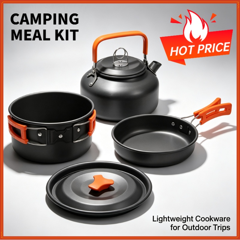 キャンプクッキングセット キャンプ調理器具 旅行用食器 アウ - Camping Cooking Kettle のレビューと価格