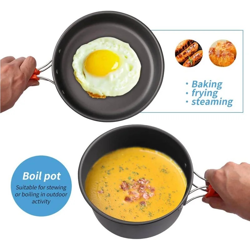 キャンプクッキングセット キャンプ調理器具 旅行用食器 アウ - Camping Cooking Kettle のレビューと価格