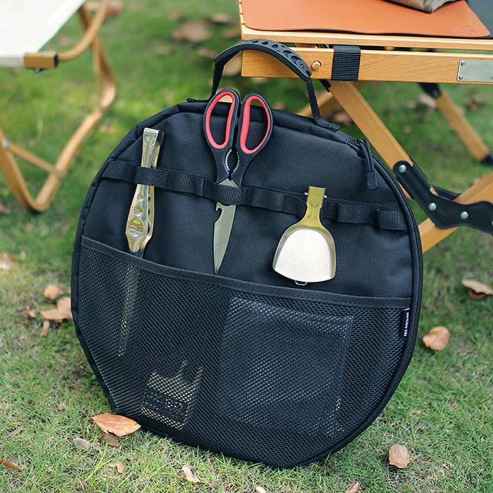 グリルパン収納バッグ、フライパンとグリドル用ポータブルポーチ - Camping Cooking Mesh のレビューと価格