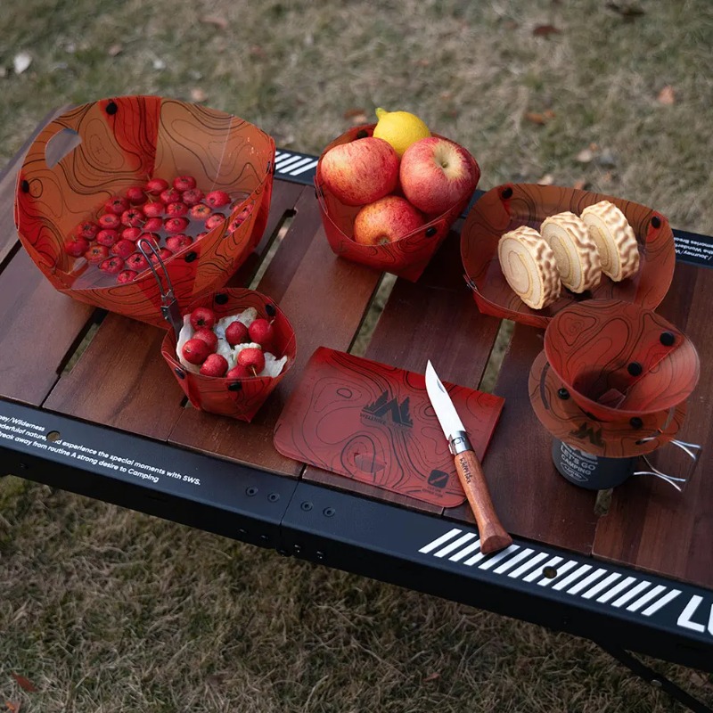 折りたたみ式キャンプ食器ポータブルボウルディナープレートコー - Camping Cooking Hob のレビューと価格